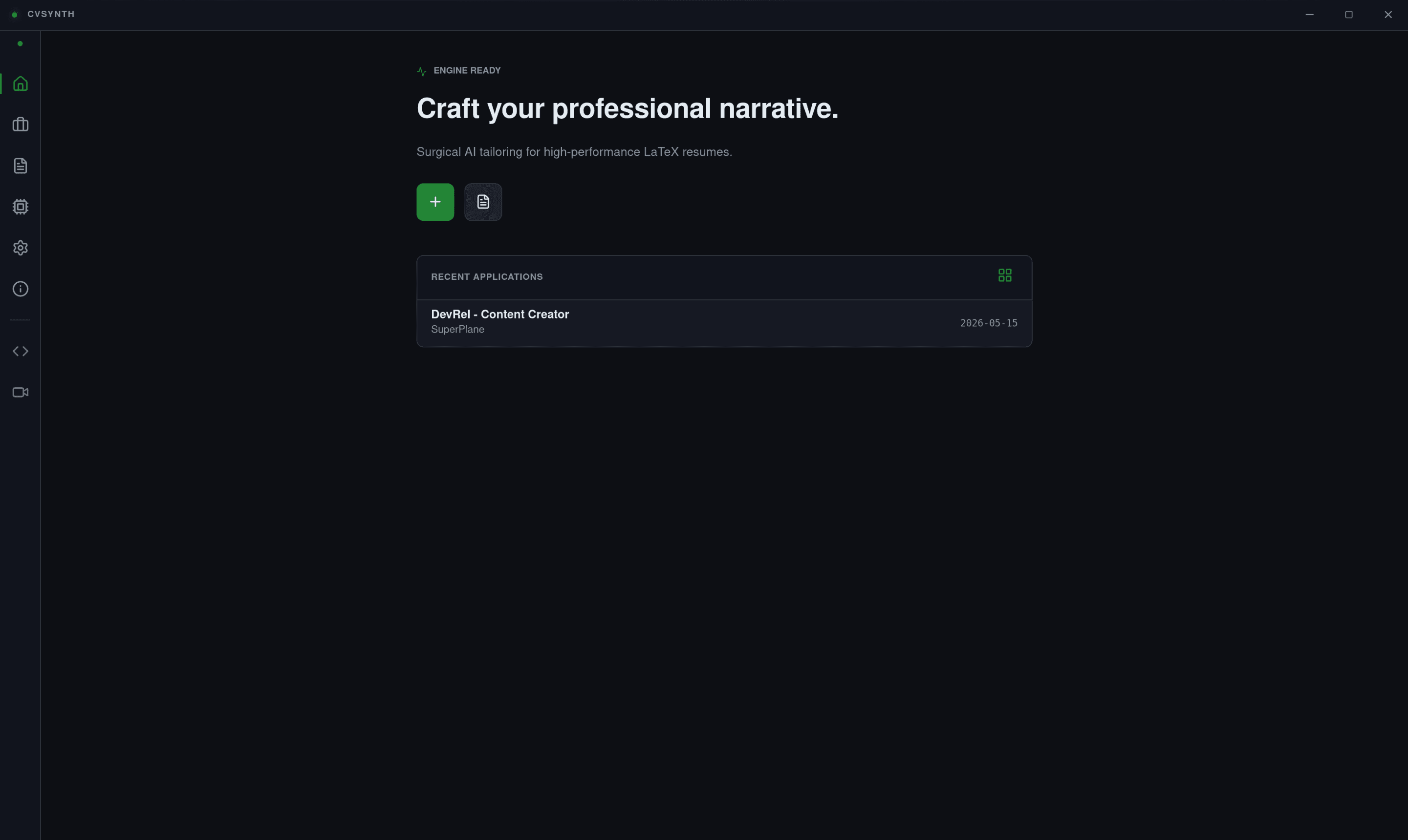 CVSynth Screenshot
